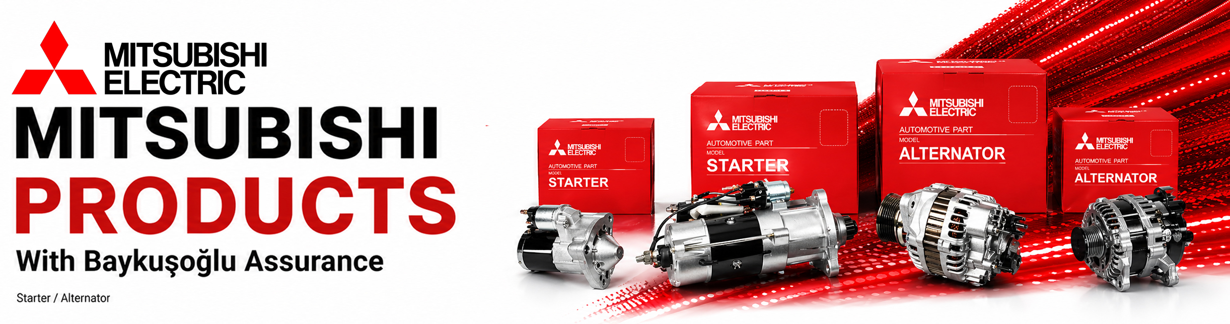 Baykuşoğlu ve Mitsubishi Electric marş motoru ve alternatörleri
